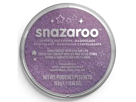 Snazaroo - farba na tvár, fialová trblietavá 18 ml